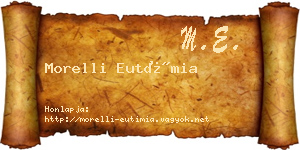 Morelli Eutímia névjegykártya